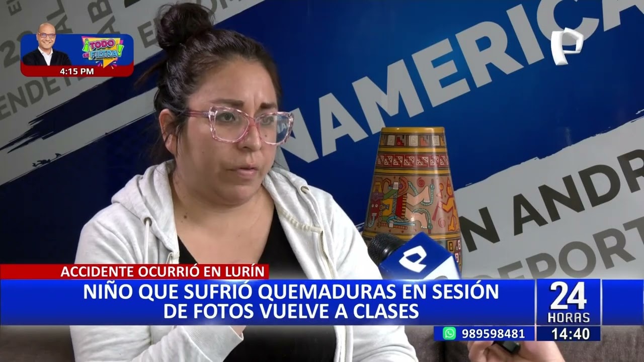Accidente ocurrió en Lurín: niño que sufrió quemaduras en sesión de fotos vuelve a clases