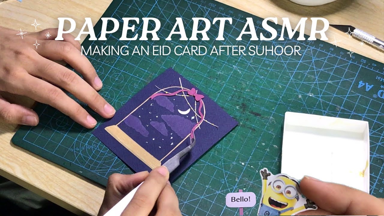 How we make our Paper Art Greeting cards - ASMR, Calming vibes, Paper Art, Cozy crafting, StudioVlog