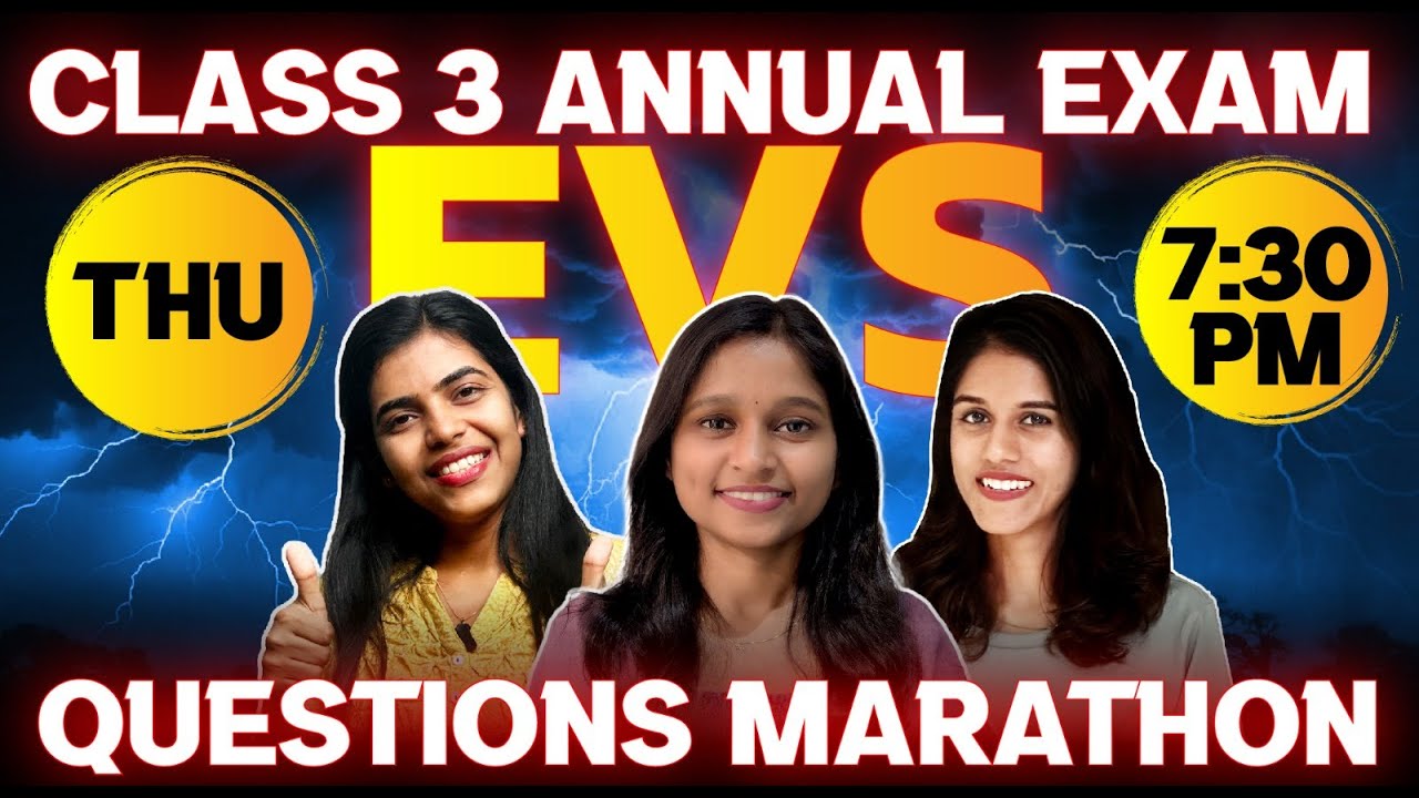 Class 3 EVS |  Public Exam | Questions Marathon | Exam Winner Class 3