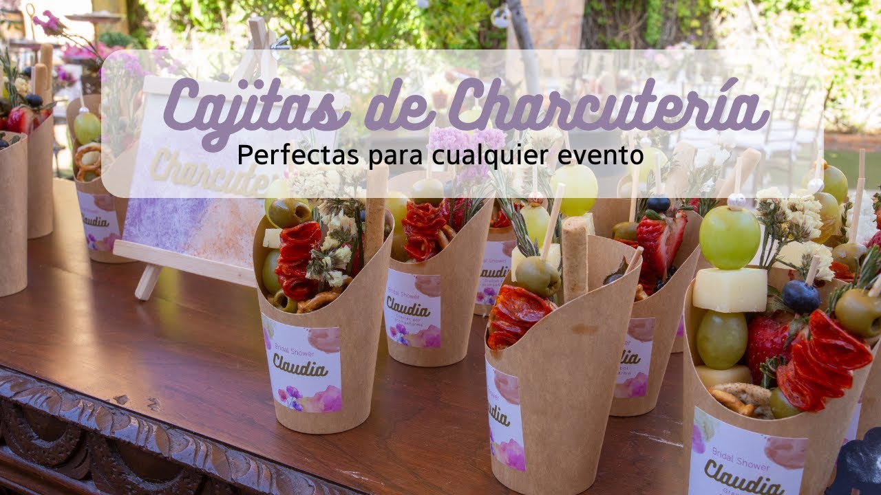 CAJITAS INDIVIDUALES DE CHARCUTERÍA - Hermosas y deliciosas para el shower de mi hija!