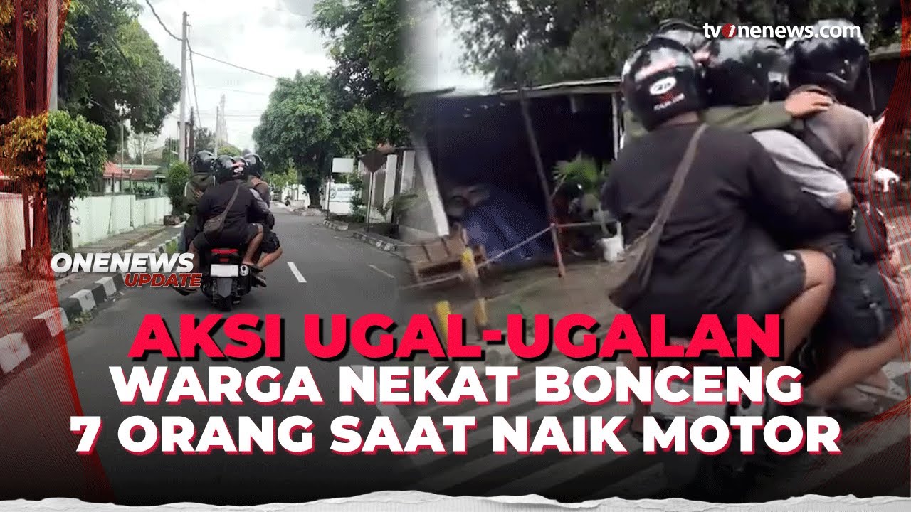 Viral! Sebuah Motor Ditumpangi 7 Orang Saat Lintasi Jalan Yogyakarta | OneNews Bola