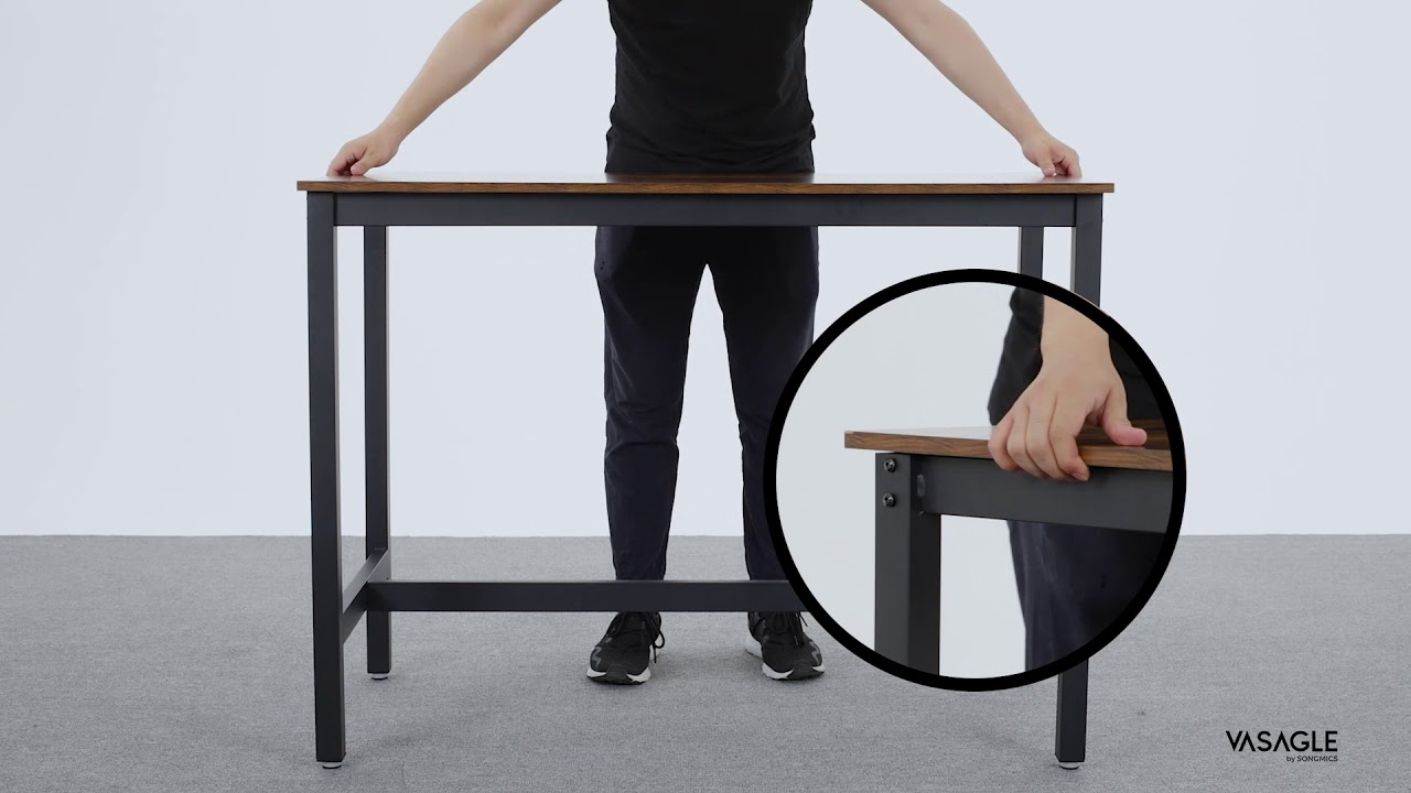 VASAGLE Bar Table/Industrial Kitchen Table Assembly Guide LBT91X UK