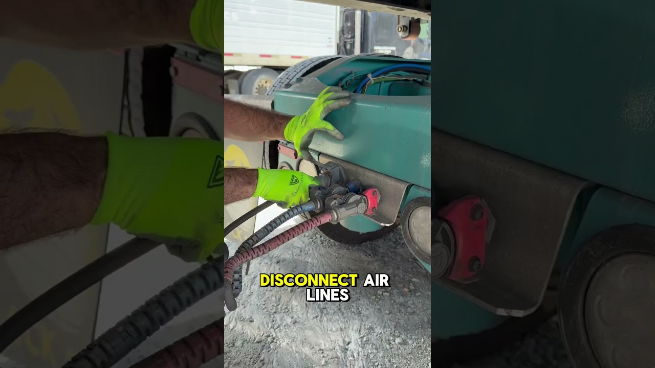 How to disconnect a semi truck trailer
