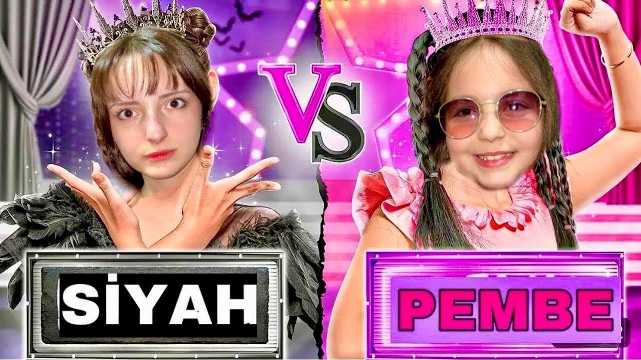 EYVAH‼️ZEYNEP VE HİRANUR SİYAH VS PEMBE RENK KOSTÜM PARTİSİNE HAZIRLIK 