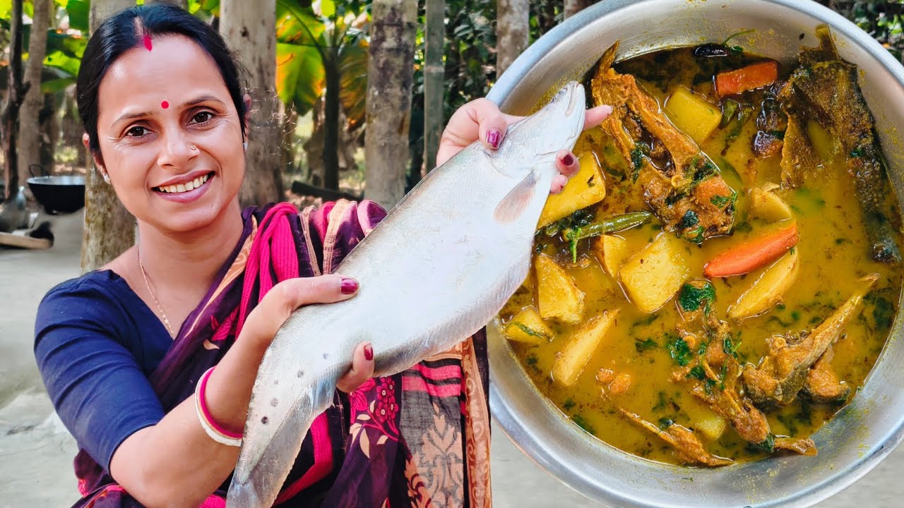 জ্যান্ত চিতল মাছের স্বাস্থ্যকর রান্না | chitol macher recipe