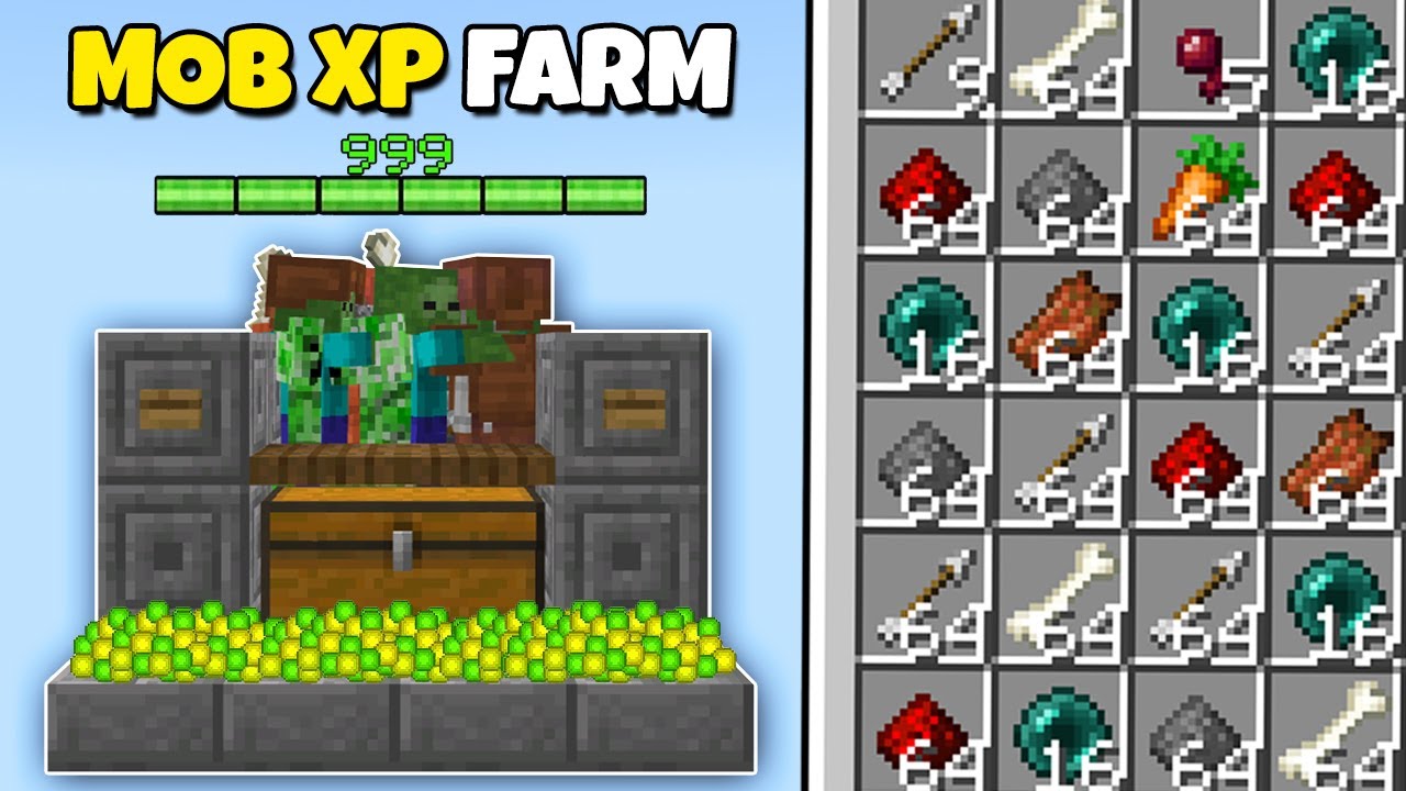 MOB TRAP e Farm de XP MAIS FÁCIL do Minecraft Bedrock & Java 1.21