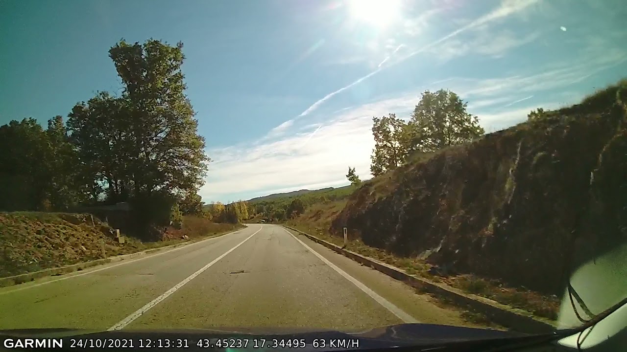 DRIVE #1674: Posušje-Grude (Bosnia and Herzegovina) (timelapse 4x) *Read Description*