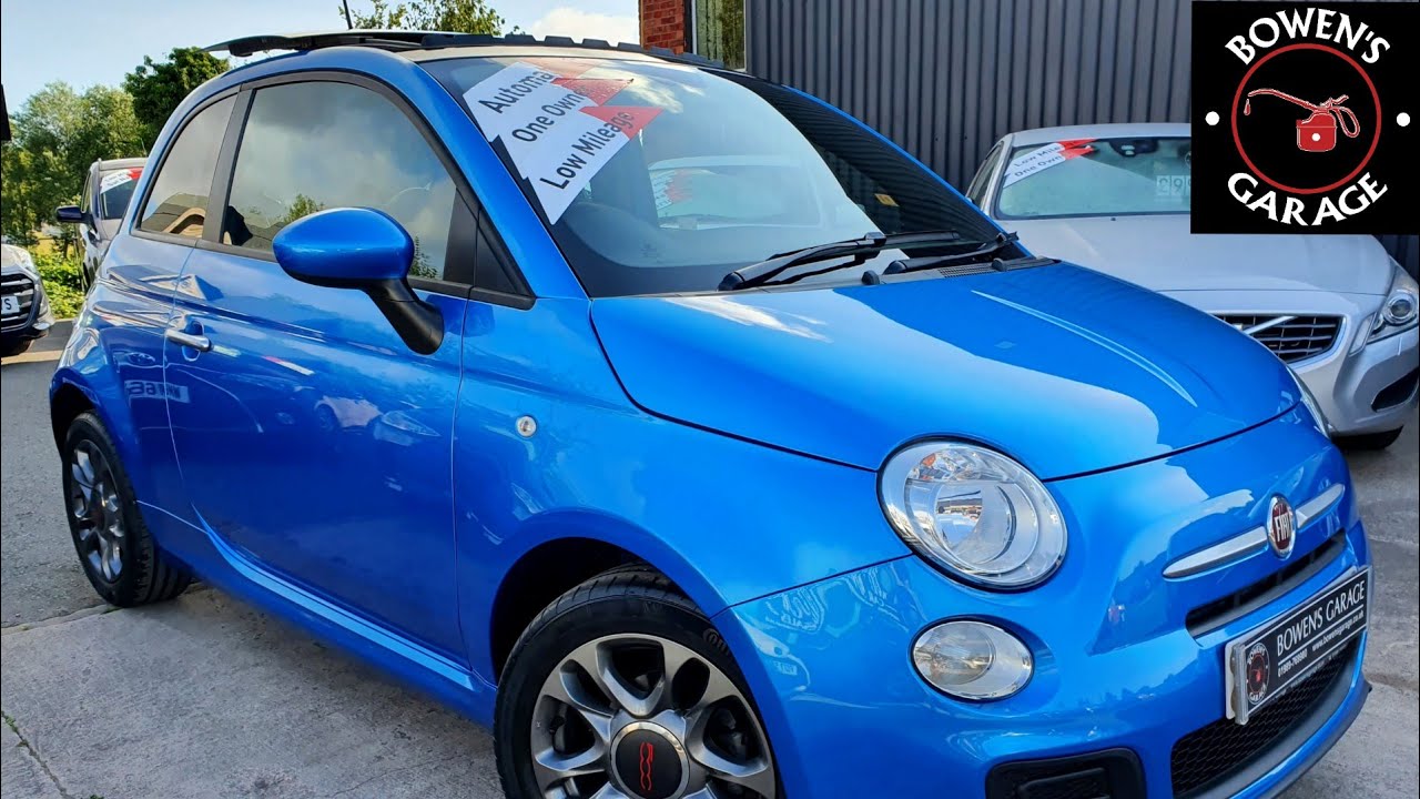 2014 (64) Fiat 500 1.2 S Auto 3Dr in Electric Blue. 1 owner. 10k Miles. FSH. £30 Tax. £7995