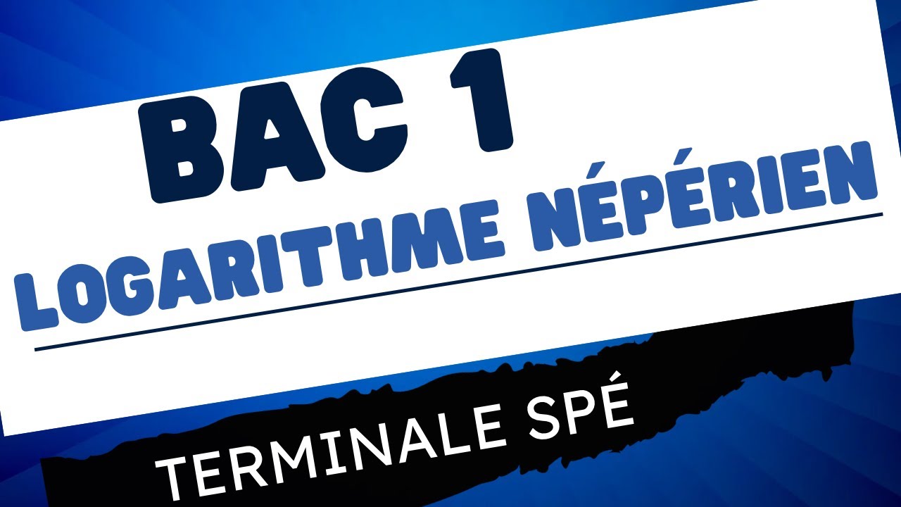 Sujet BAC 1 sur le logarithme népérien