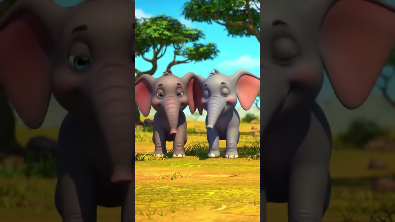 Dua anak gajah lucu 😍🐘 #anakgajah #animals #ai #animation #funny #shortsvideo