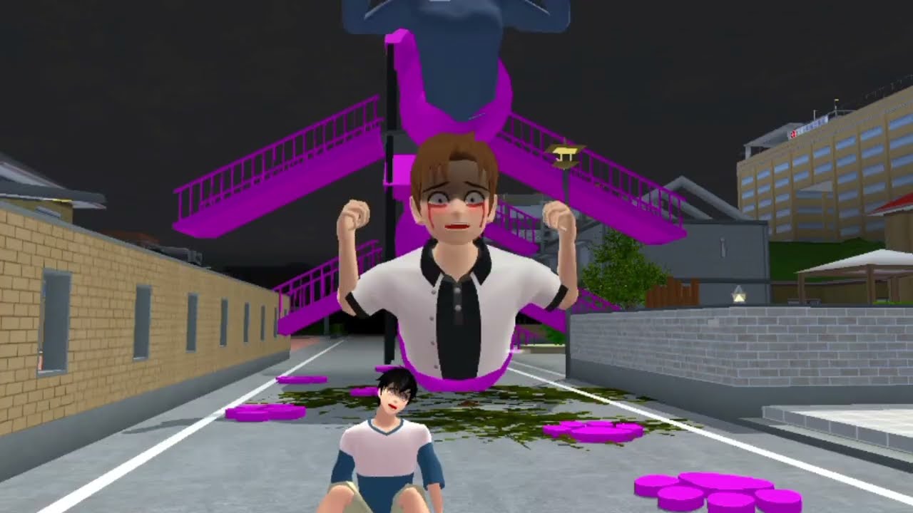 SCARY DOUBLE EXTRA SLIDE KILLED YUTA-MIO AT INFRONT HOME 😱| SAKURA SCHOOL SIMULATOR HORROR DRAMA 👺