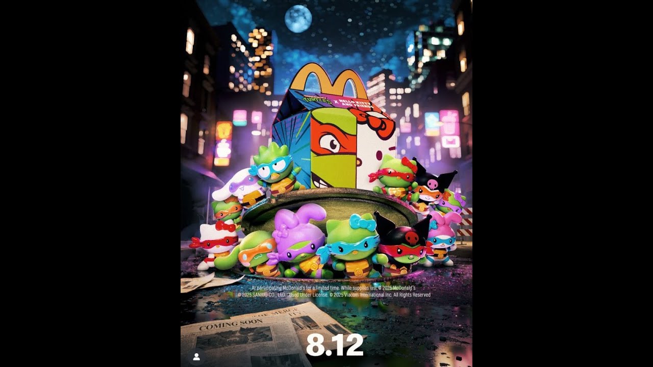 🍔 McDonald’s Hello Kitty x TMNT Happy Meal COLLECTION 2025!