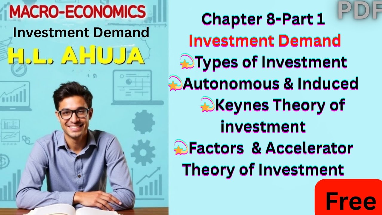 Investment Demand | H.L. Ahuja Macroeconomics | MDU University & All Colleges | Economics Notes