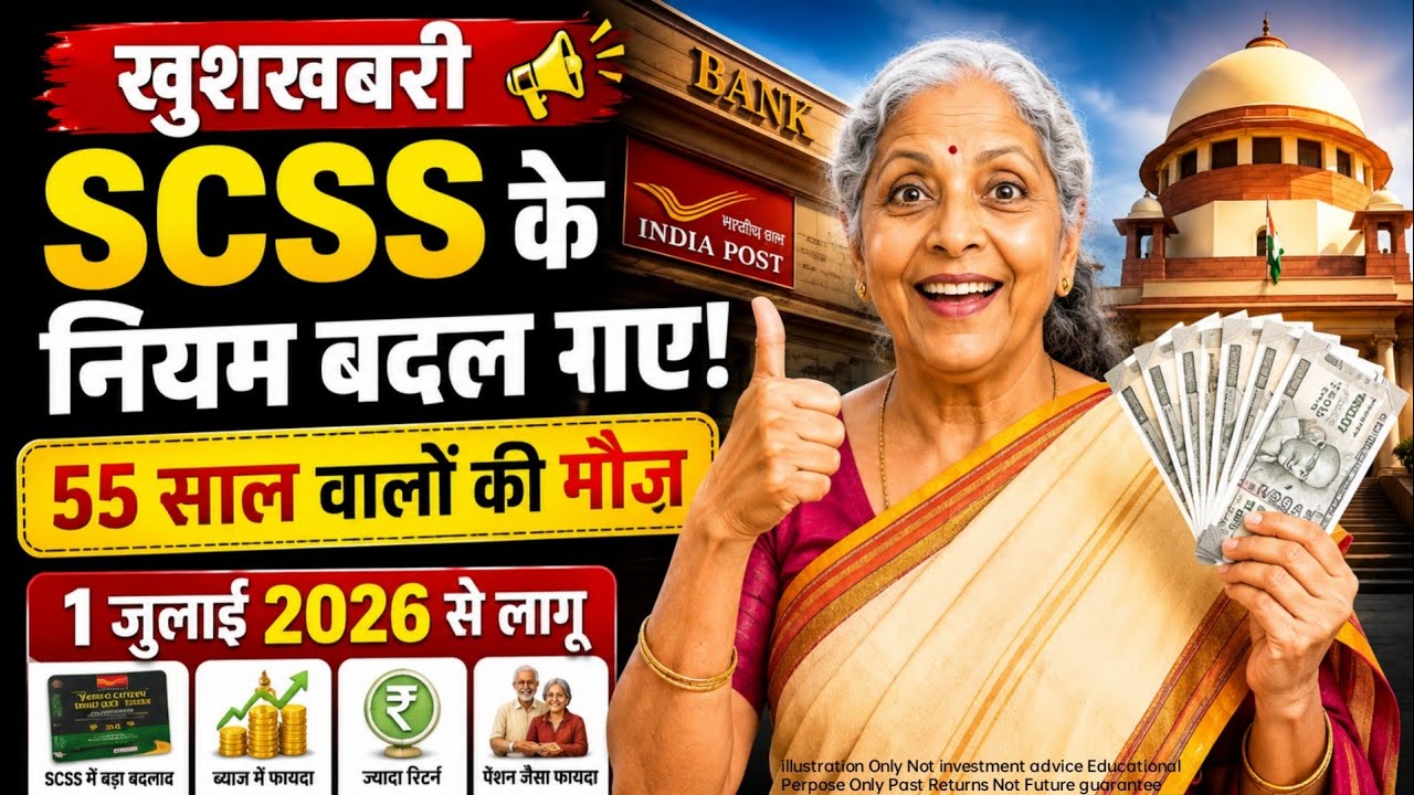 55 साल वालों की मौज 1 जुलाई से बदला SCSS स्कीम का नियम | Senior Citizen Saving Scheme 