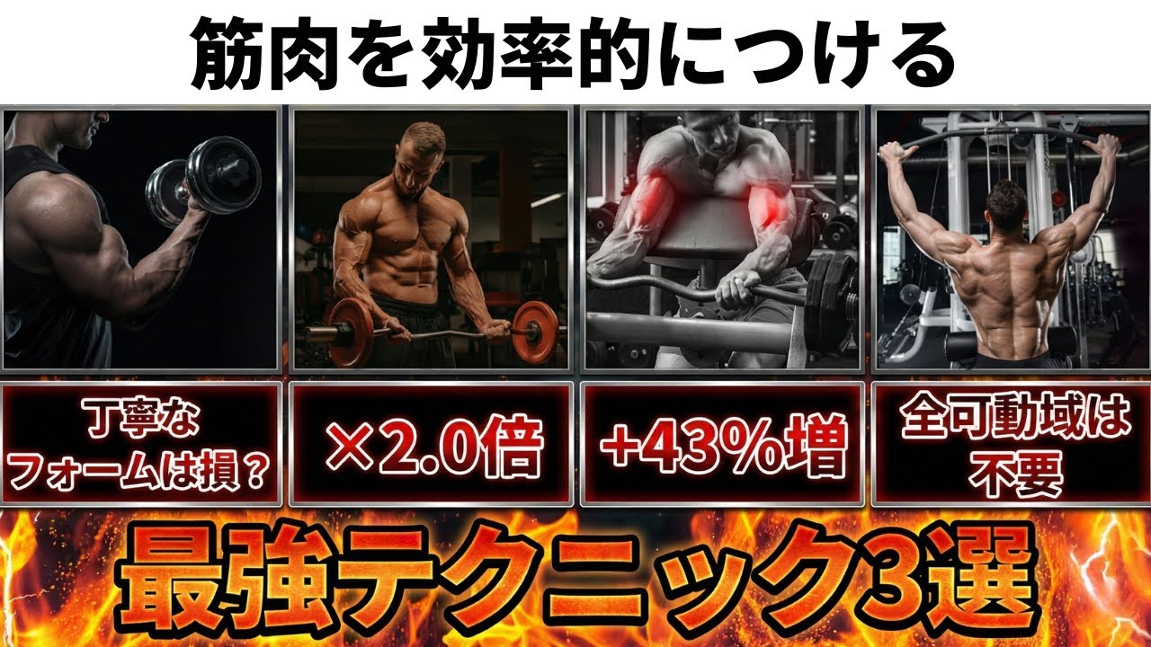 膨大な研究が証明した「筋肥大の3つの最強テクニック」