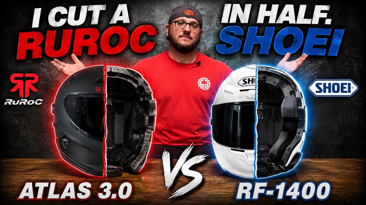 I cut a Ruroc in half. Atlas 3.0 vs Shoei RF-1400