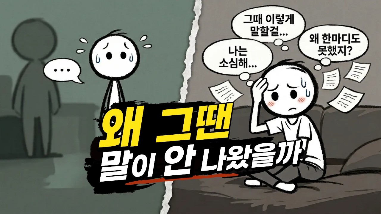 왜 하고 싶은 말은 꼭 지나고 나서야 떠오를까?