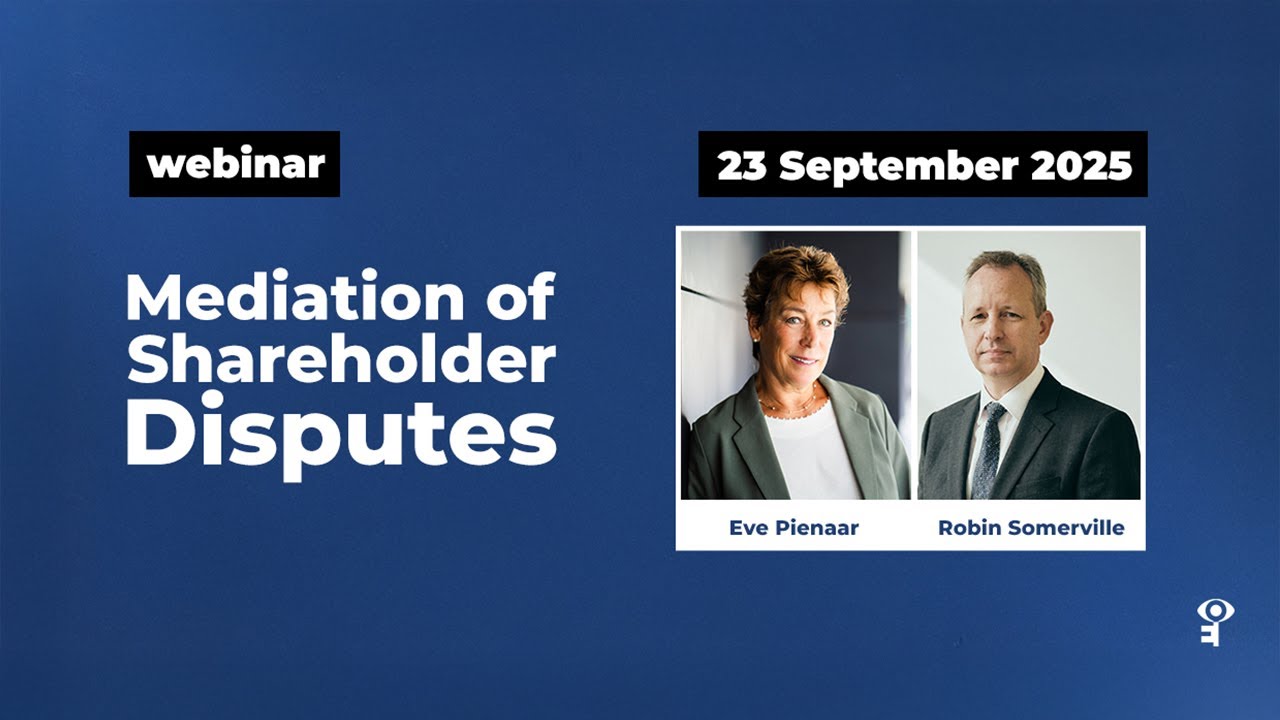 CEDR Webinar - Mediation of Shareholder Disputes
