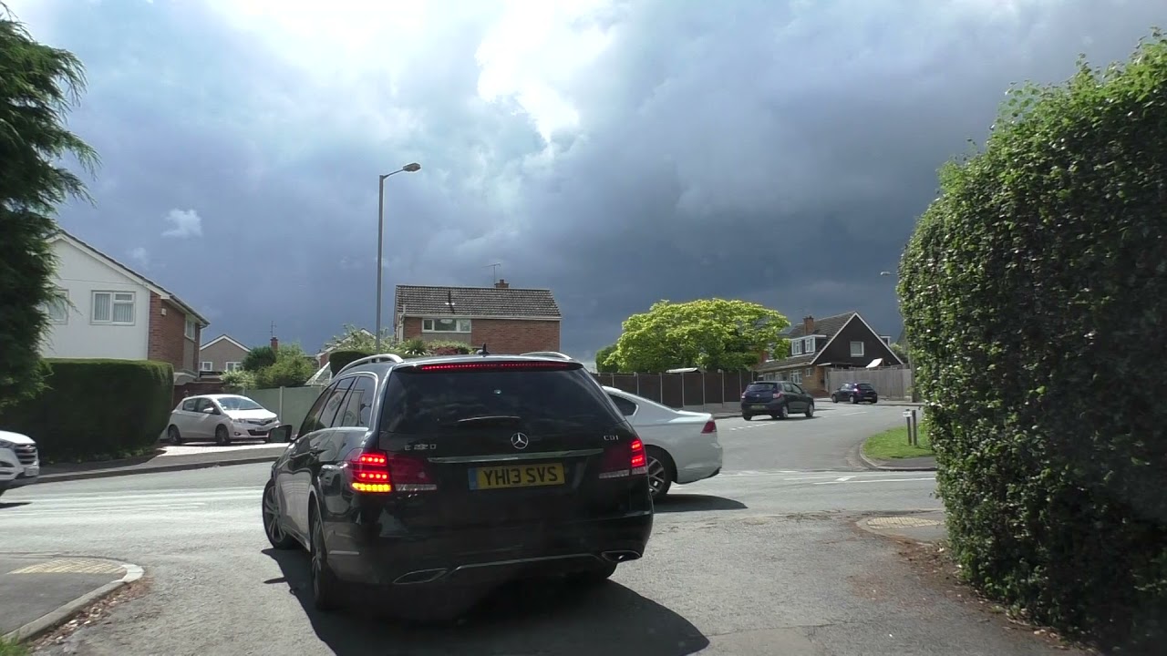 Driving On Hallow Road, Horsford Road, Riverview Close & Hallow Road, Worcester To Hallow, England