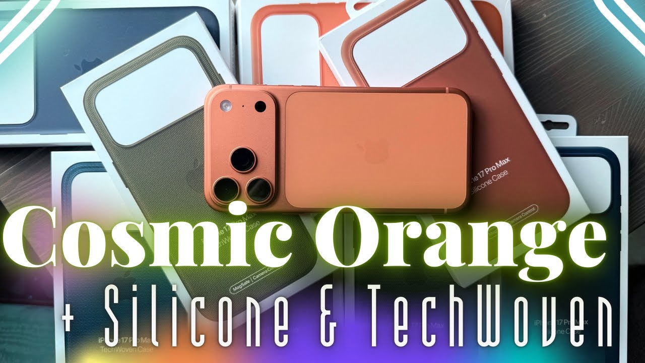 Чехлы TechWoven и Silicone от Apple для iPhone 17 Pro Max в цвете «космический оранжевый»!