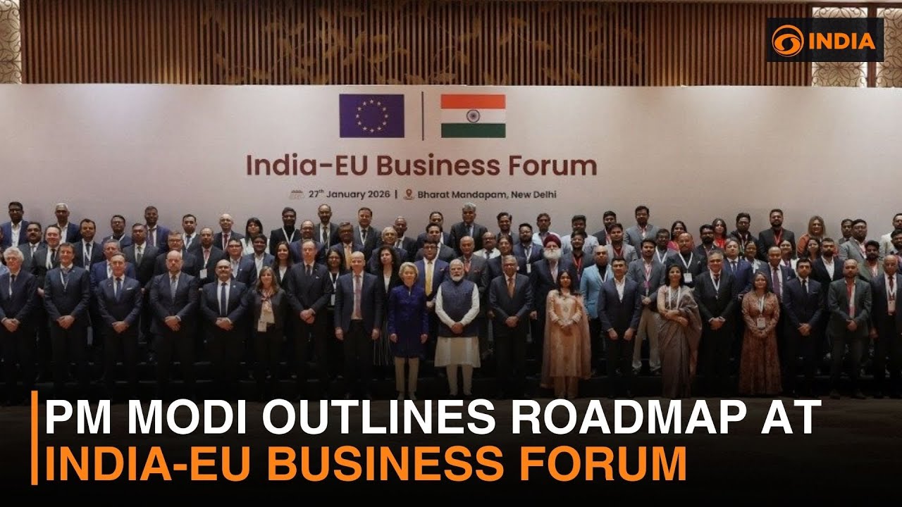 PM Modi Outlines Roadmap at India-EU Business Forum | DD India