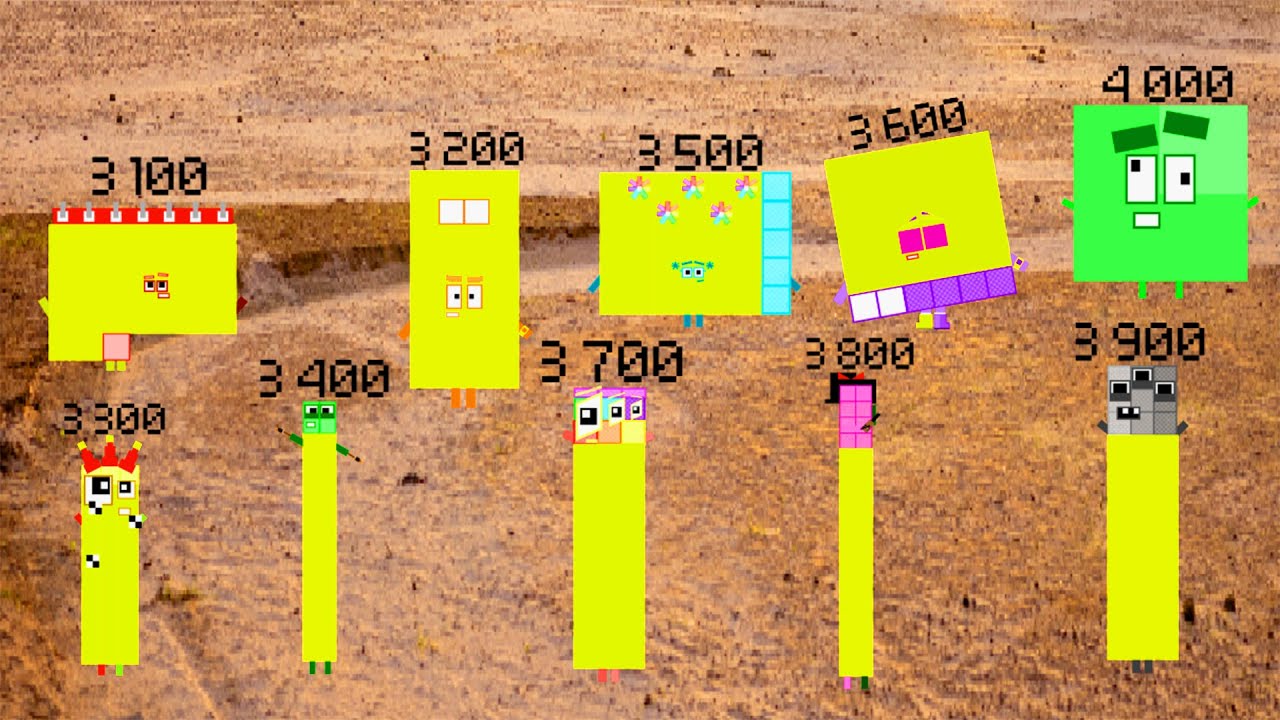 Numberblocks Band Retro Hundreds 3100 to 4000