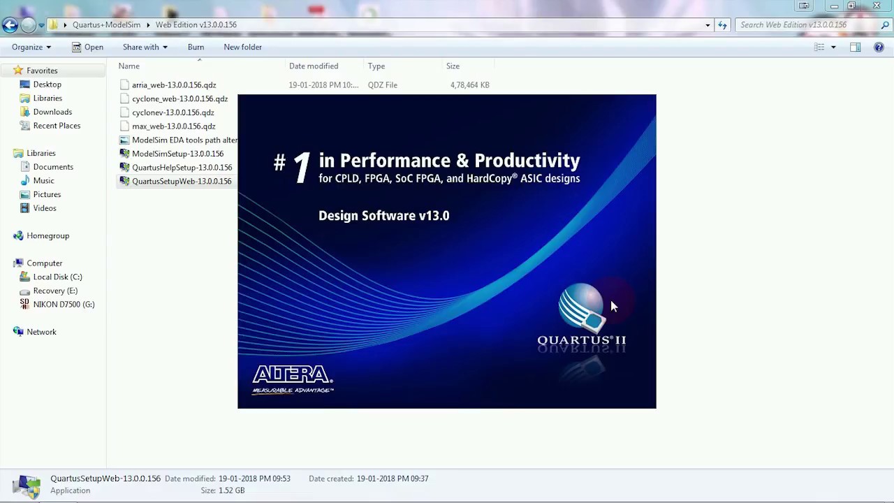 How to install Altera Quartus II 13 0 with ModelSim Starter Edition
