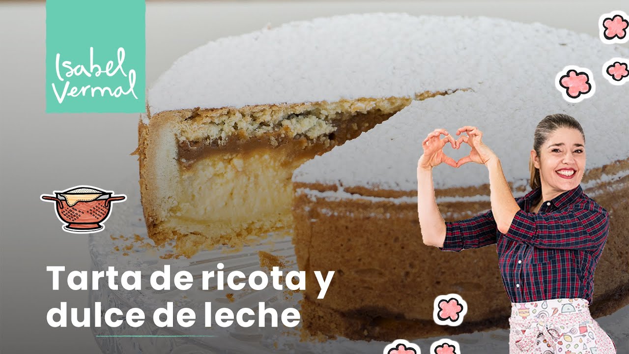 Tarta de ricota y dulce de leche