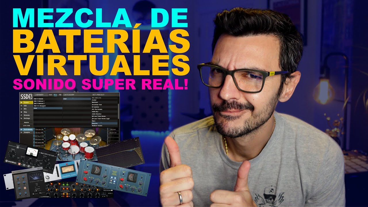 Cómo mezclar Baterías Virtuales? MIDI usando Slate Drums SSD5.5 | Pueden llegar a sonar tan reales?