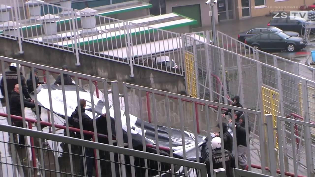 Kibice Zagłębia Sosnowiec w Rybniku