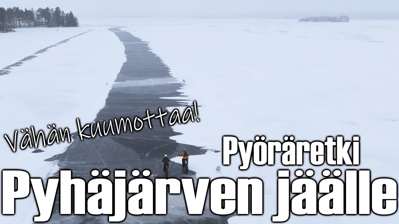 Pyöräretki Pyhäjärven jäälle