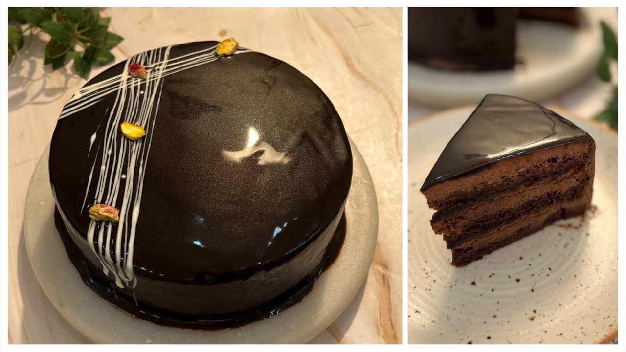 Super Soft Chocolate Mirror Glaze Cake Without Cornflour, Neutral Gel | Best Chocolate Cake Recipe