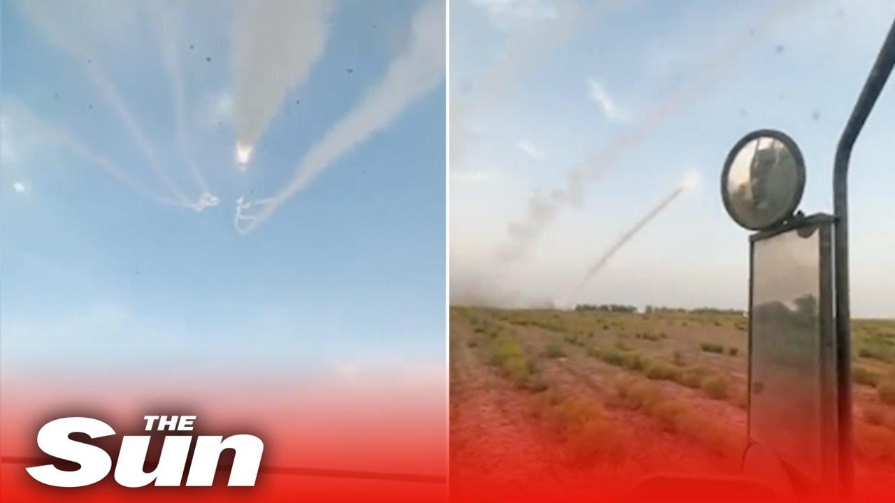 Ukrainian forces shoot targets with US HIMARS multiple rocket launchers