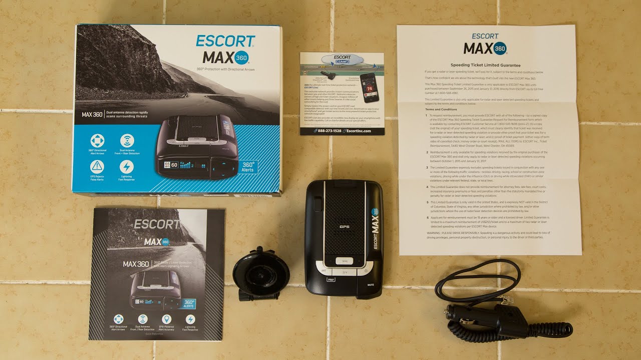 Escort Max360 Radar Detector Unboxing