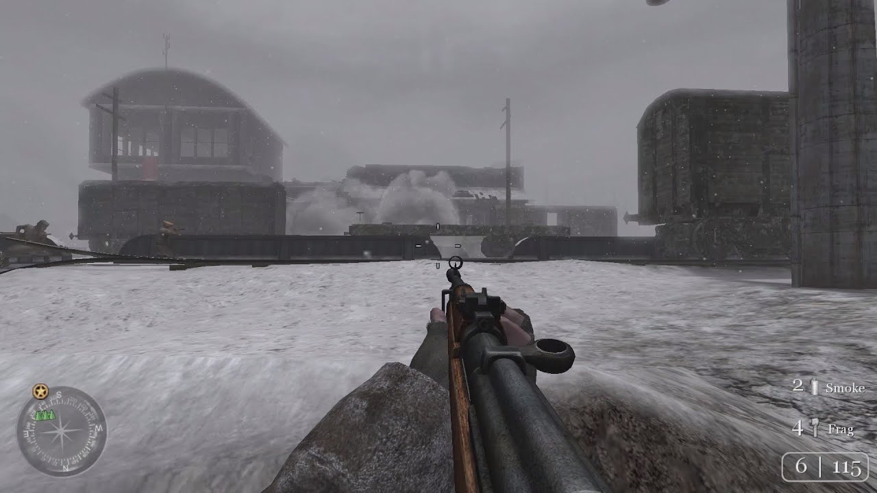 CoD 2 - Not One Step Backwards! - Railroad Station No.1 (Veteran)