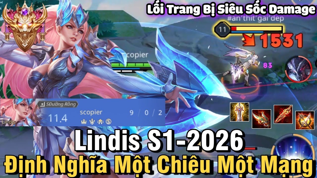 Lindis S1-2026 Liên Quân Mobile | Cách Chơi, Lên Đồ, Phù Hiệu, Bảng Ngọc Cho Lindis S1 2026 Đi Lane