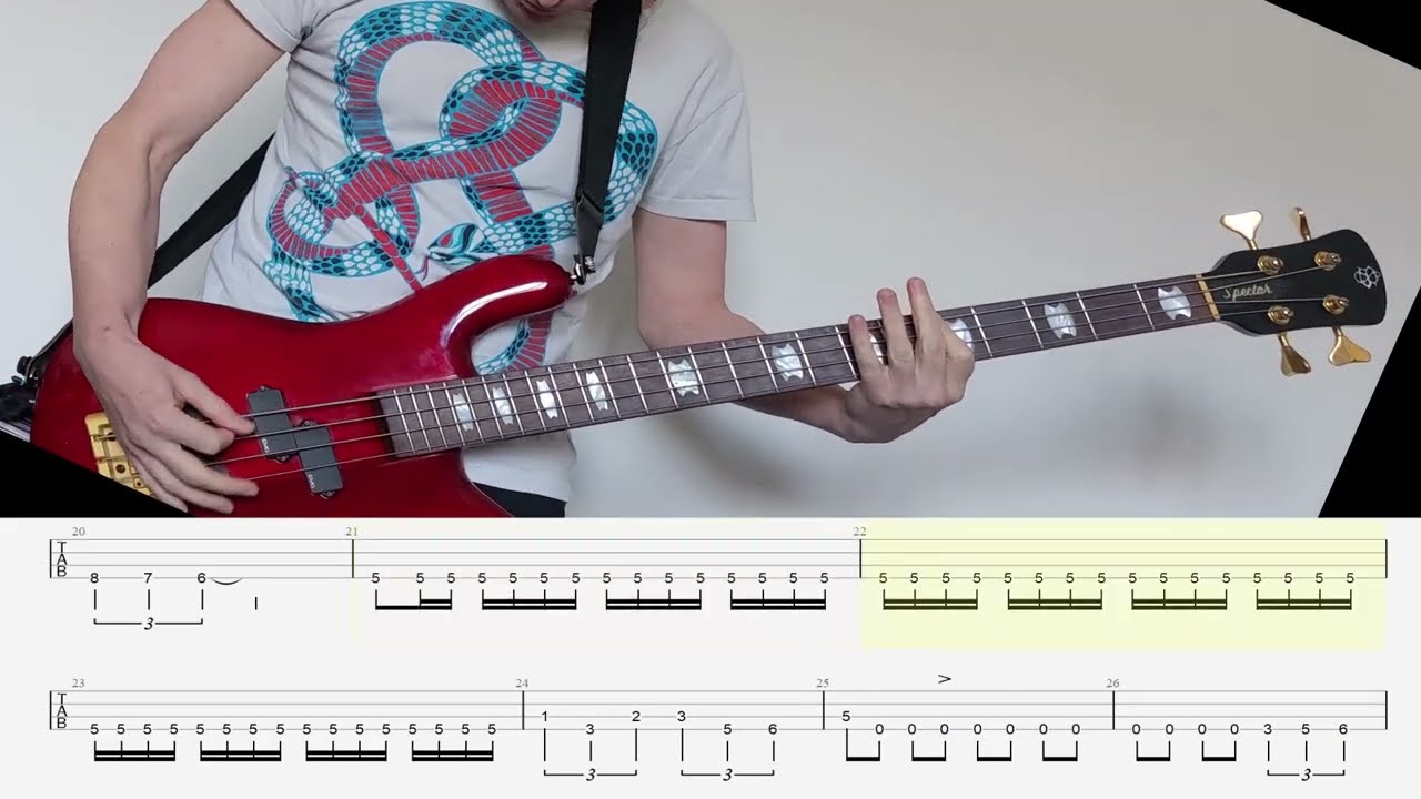 Megadeth -We'll be back- bass playalong with tab