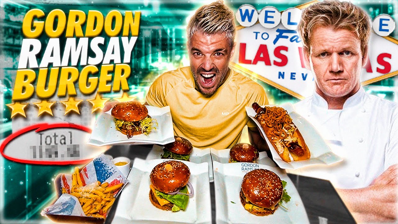 COMIENDO TODAS las HAMBURGUESAS del RESTAURANTE GORDON RAMSAY BURGER! 🍔 *EN LAS VEGAS* 💲