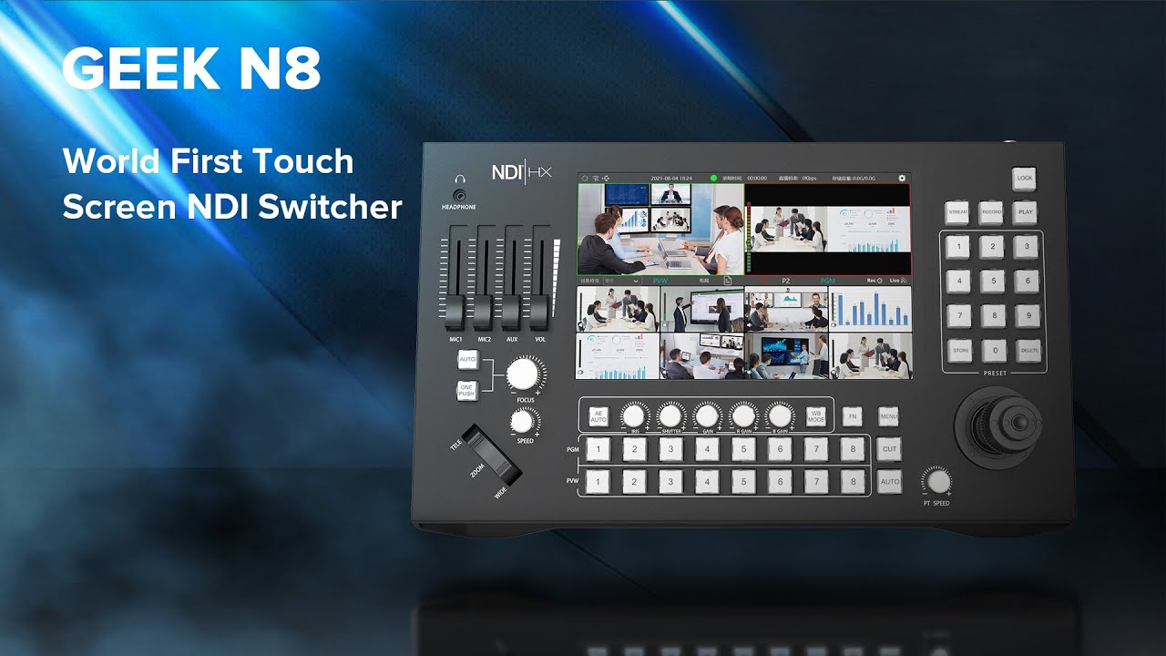 Oton Geek N8 - 8 Channel Touch Screen NDI Video Switcher