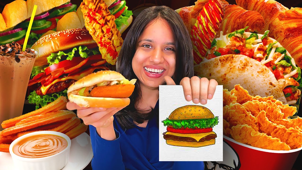 I Only Ate What I Could DRAW AND GUESS Food Challenge 😱 | *Difficult* @sosaute
