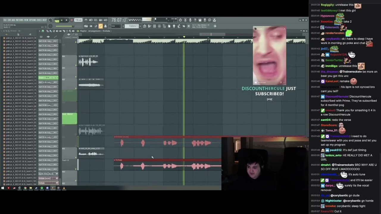 Pokelawls - Blue Jeans (Feat. Trainwrecks, Jesse, and Gigi) 5/22 FL Studio Session: Train Rap Review
