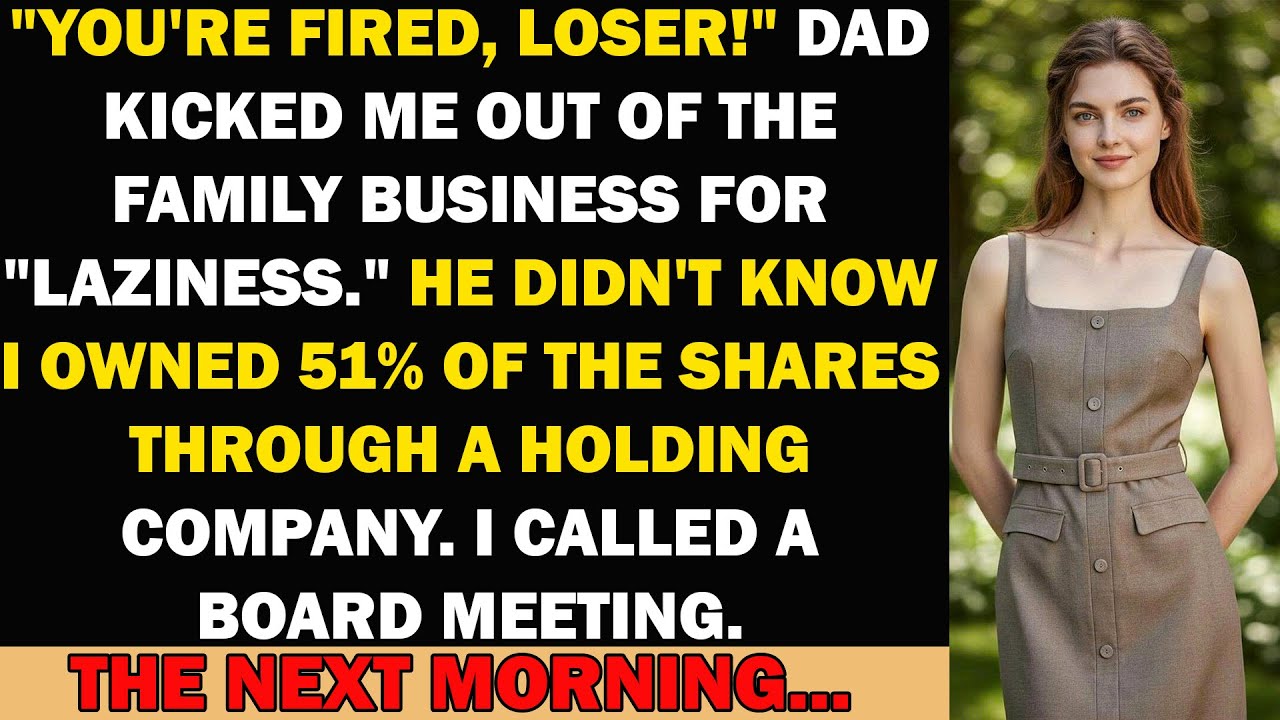 Dad Kicked Me Out Of The Family Business For “Laziness.” He Didn’t Know I Owned 51% Of The…