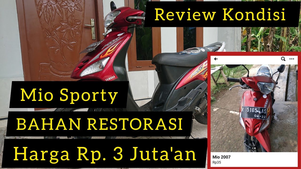 Bahan Restorasi Mio Sporty Merah Marun