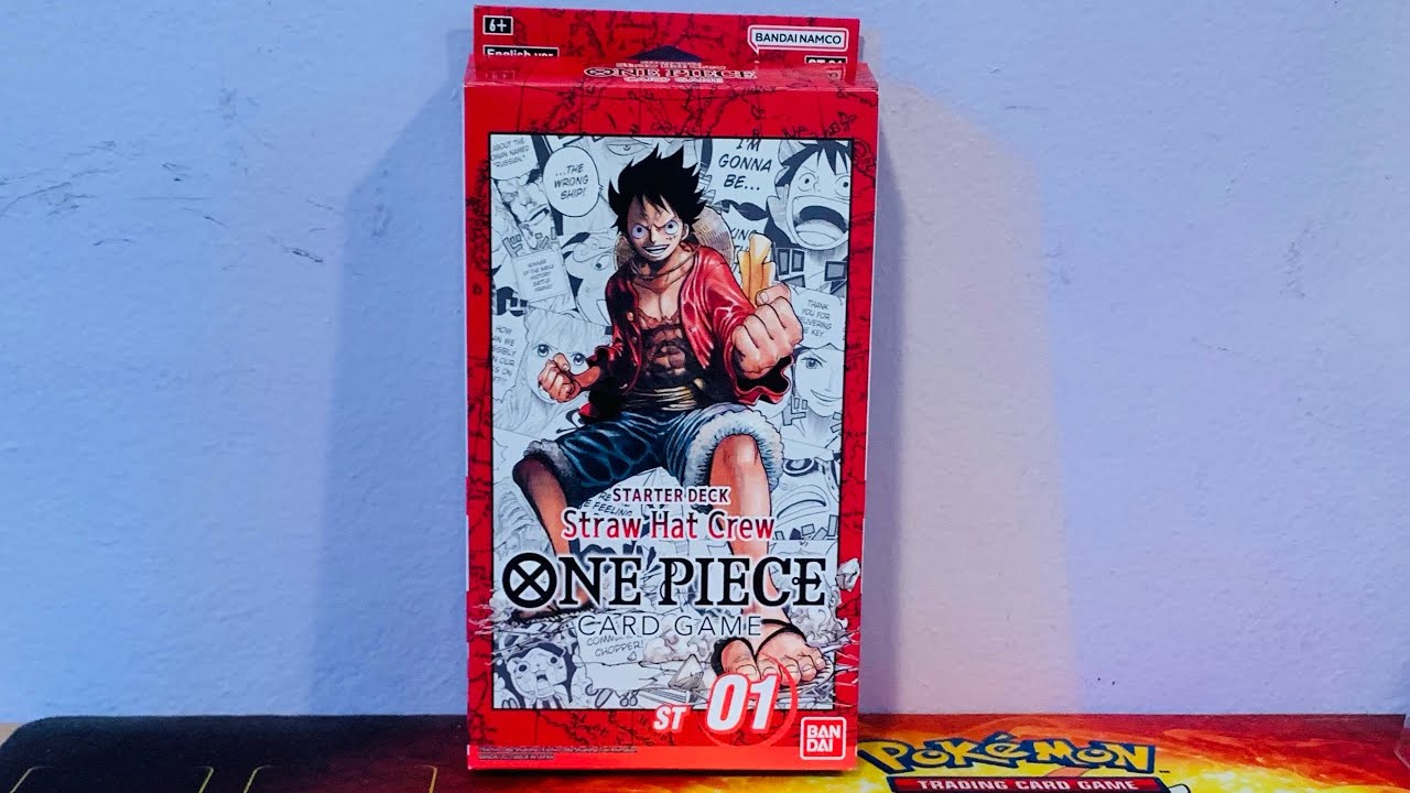 One Piece Card Game Straw Hat Crew Starter Deck ST01 Unboxing!