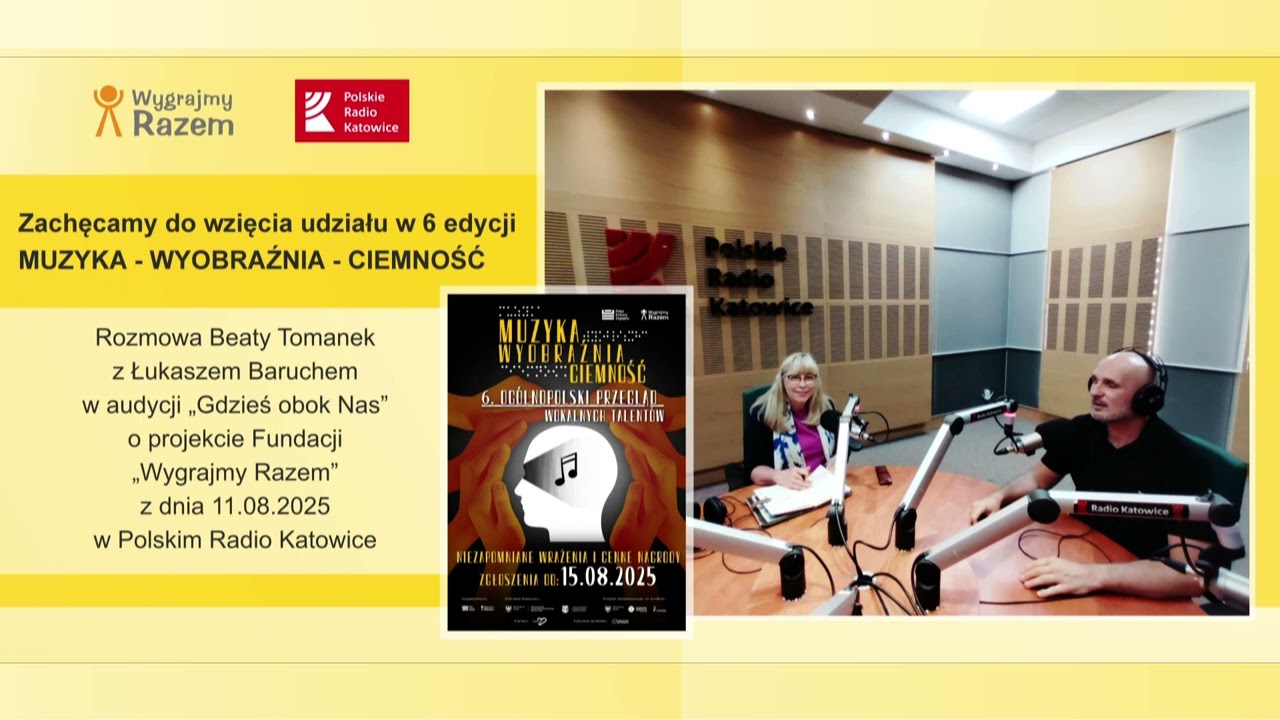 Łukasz Baruch w Radio Katowice zachęca do udziału w 6 Przeglądzie  MUZYKA - WYOBRAŹNIA - CIEMNOŚĆ