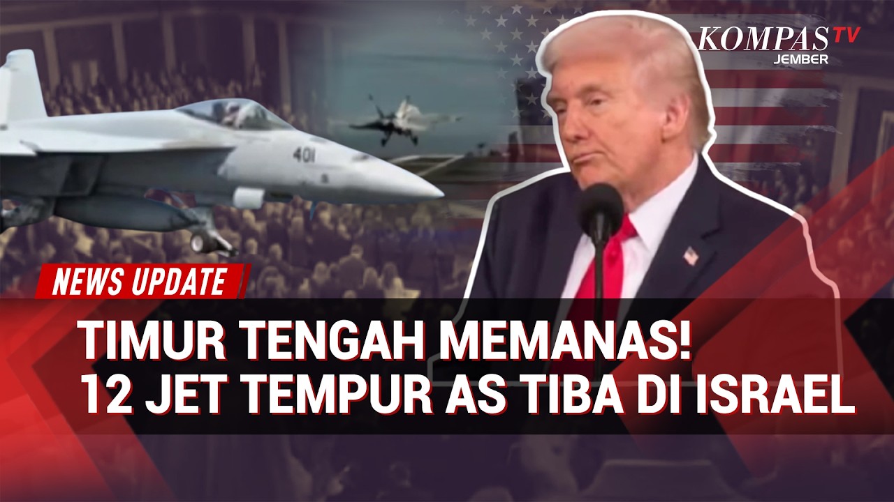 Konflik Meningkat! 12 Jet Tempur Amerika Serikat Tiba di Israel Usai  Trump Tuding Iran Buat Rudal