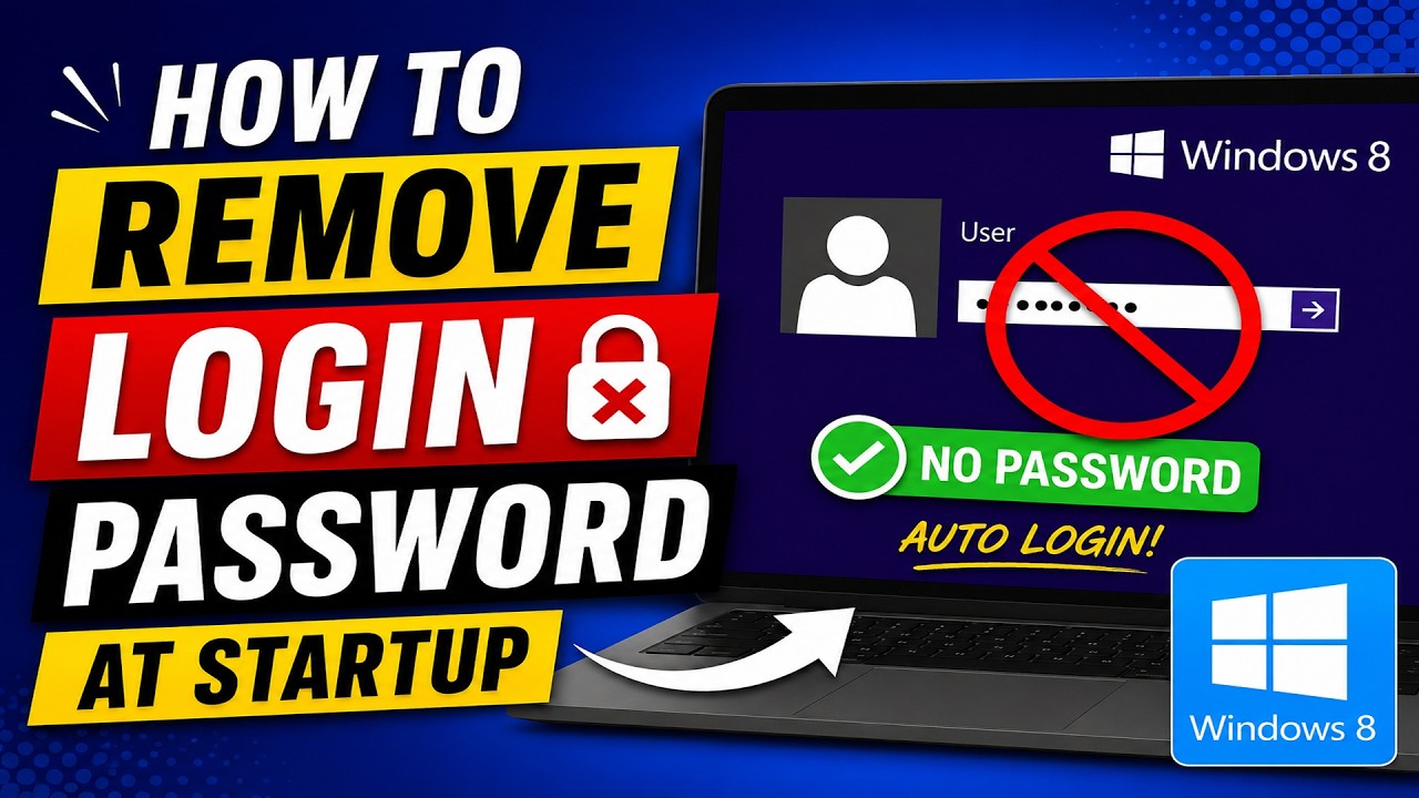 How To Remove Login Password at Startup on Windows 8 | Smart View IT 👍