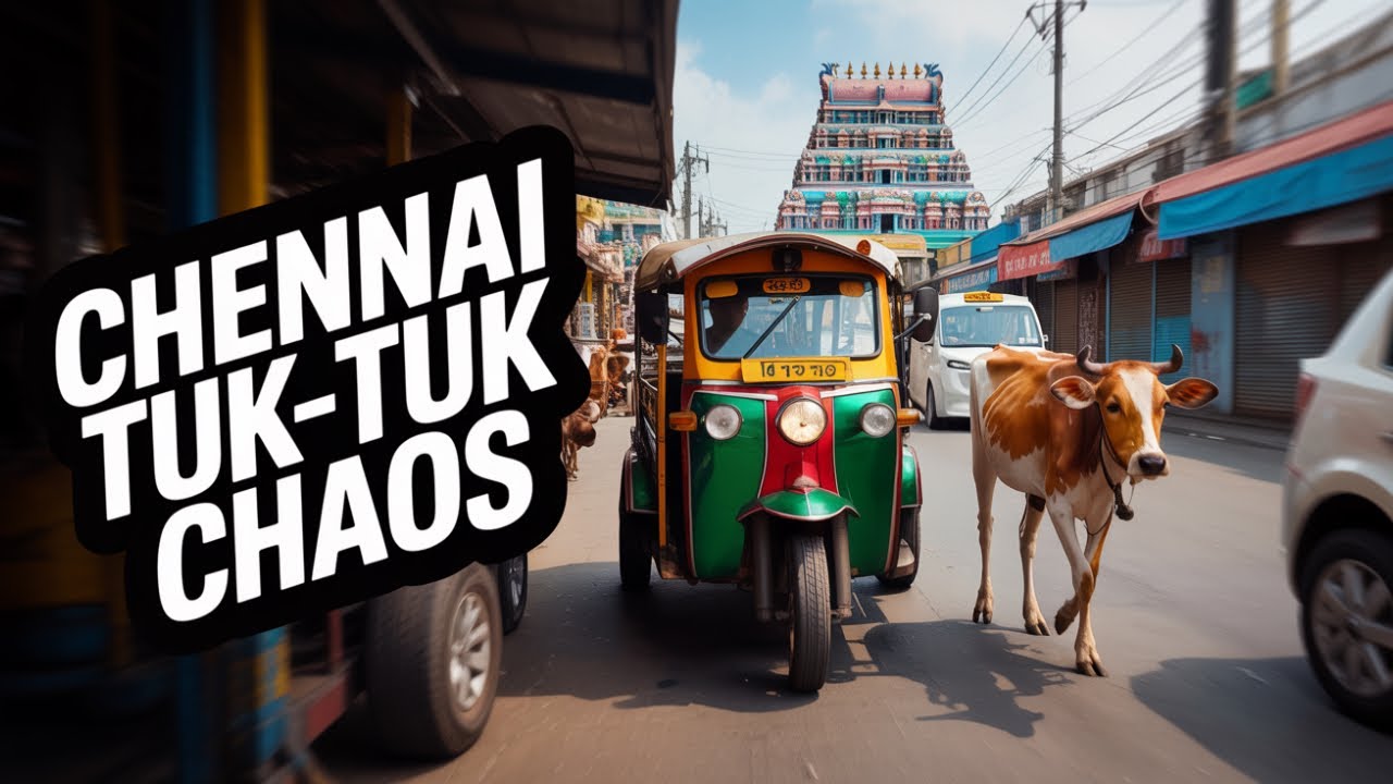 Tuk-Tuk Turbulence: Dodging Chennai Chaos to the Sacred Temple! | Surviving India's Wildest Ride!