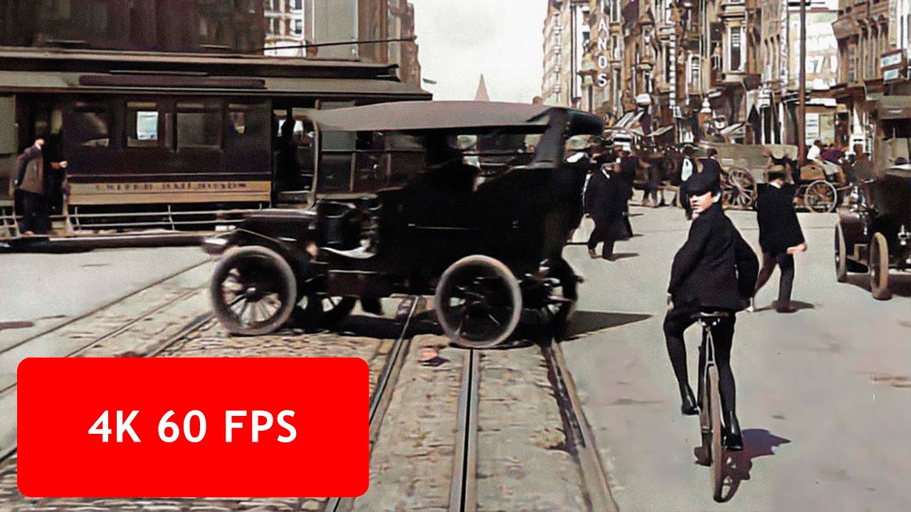 [4k, 60 fps] Сан-Франциско, США, 14 апреля 1906 г.