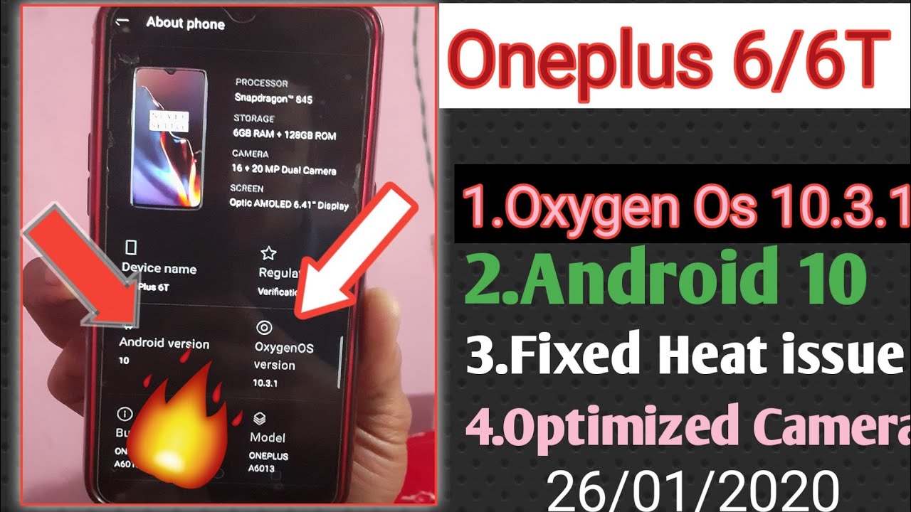 Oneplus 6 Android 10 Update | Oneplus 6t Android 10 Oxygen os 10.3.1 🔥🔥🔥